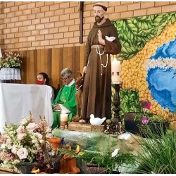 Bênção dos animais na Festa de São Francisco de Assis da Capela de Fátima